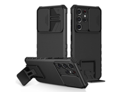 Capa De Celular Com Suporte Estereoscópico Deslizante Camshield Para Samsung Galaxy S21 Ultra 5g