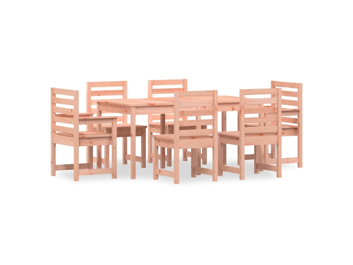 Maison Exclusive - 7 Pcs Conj. Jantar P/ Jardim Madeira De Douglas Maciça