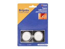 Tope Puerta Base Acero Inox Adh 2 Ud Blanco Blister 2 Briplas