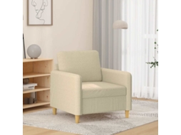 Vidaxl Poltrona 60 Cm Tecido Cor Creme