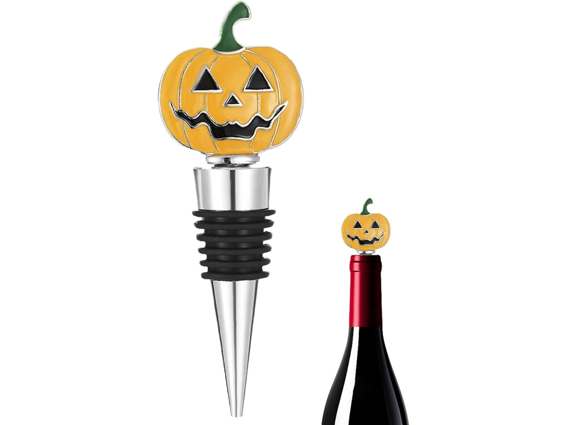 Rolha De Vinho Em Formato De Abóbora, Vedador De Halloween, 17x1, 57 Polegadas