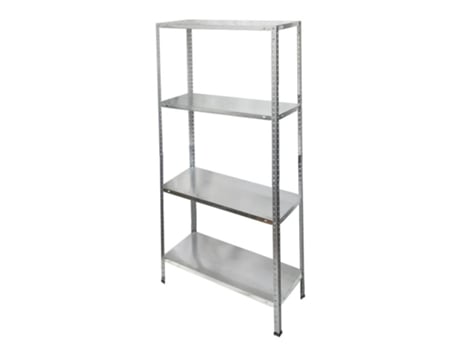 Estanteria acero galvanizado con 4 baldas 150x75x30 cm. baldas ajustables. peso maximo 120 kg.