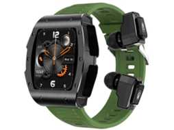Smartwatch Tws 2 Em 1 Bluetooth Chamando Monitoramento De Oxigênio No Sangue Modos Multiesportivos De Saúde Verde Yunzii