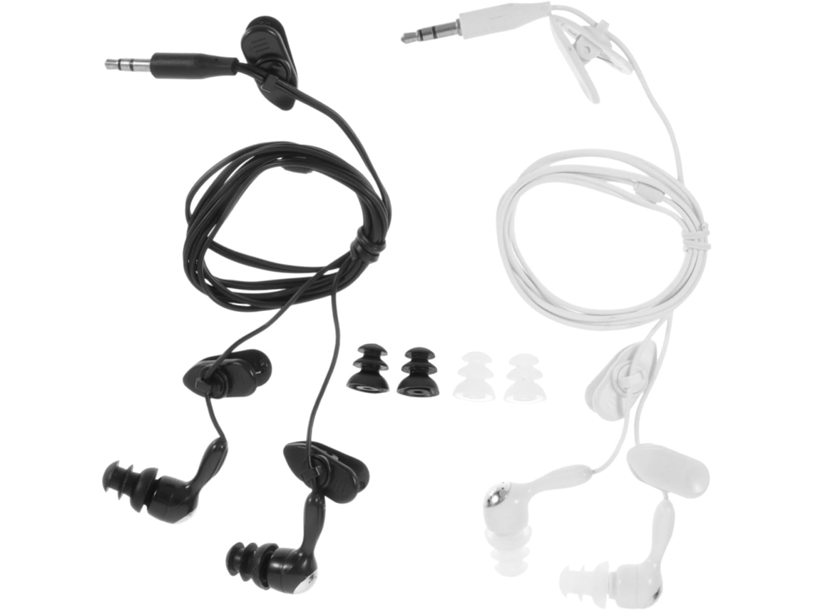 De 2 Fones À Prova Para Com Fio 3,5 Mm, Banho E Nas Cores Branco Preto