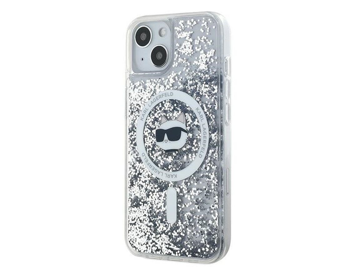 Capa para iPhone 15 Plus KARL LAGERFELD Pele Sintética Rígida Transparente