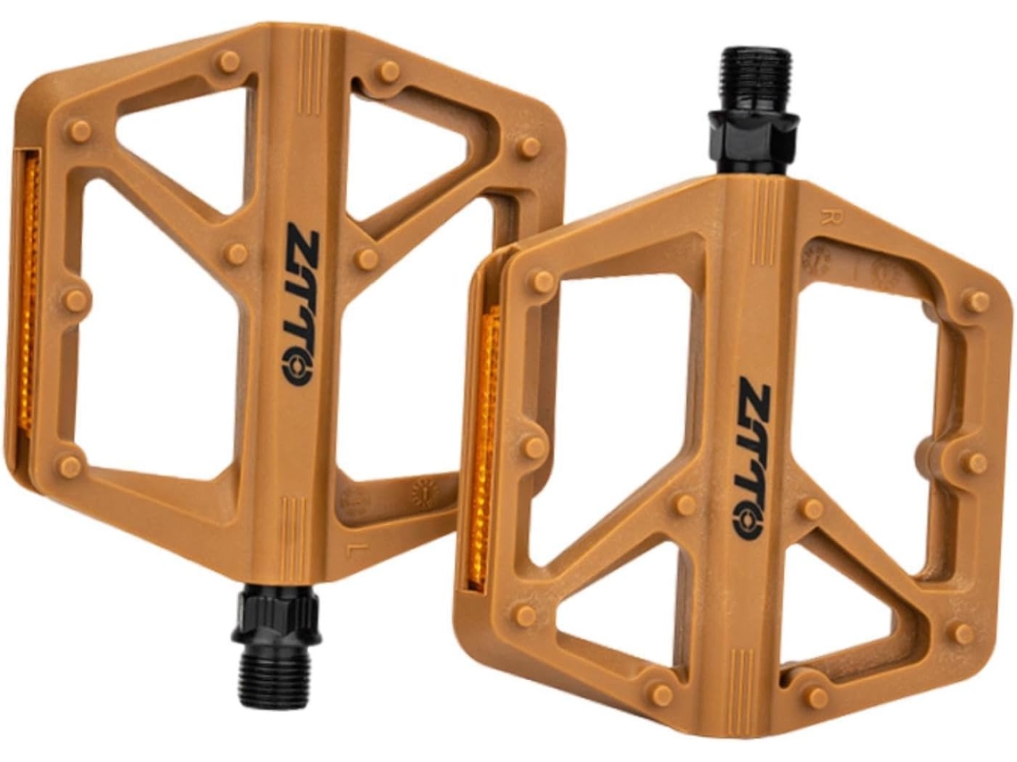 Conjunto de 2 pedais de bicicleta com refletores para bicicletas
