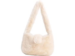 Bolsa De Ombro De Pelúcia Para Mulheres, Bolsa De Inverno Simples E Versátil Para Meninas.
