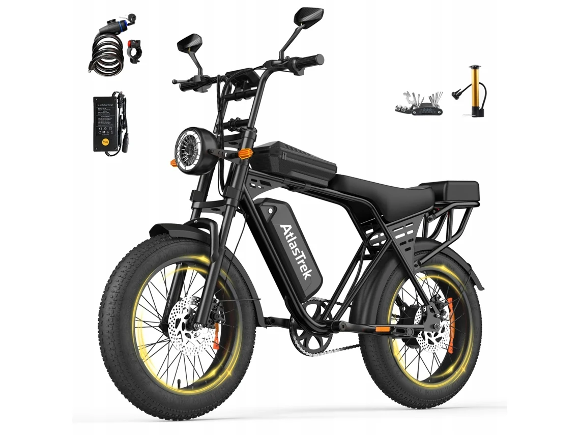Bicicleta Elétrica Atlastrek X5, 48v 500w 15ah, Pneus De 20 Polegadas, Nfc