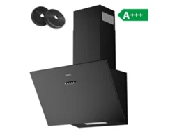 Exaustor Ciarra De Parede 60cm 650m³/h A+++ Recirculação Com Filtros De Carvão (2 Peças) E Exaustão Externa 3 Modos Preto Awb6762a