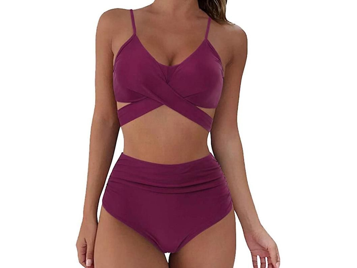Biquíni Sexy Verão Estampa Floral Push Up Traje de Banho Feminino Praia 02f S