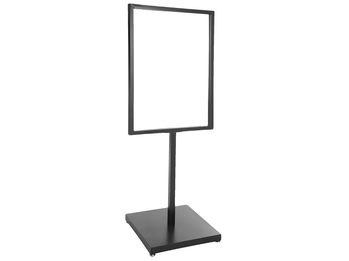 Suporte De Sinal, Construção De Metal Durável, Altura Ideal De 160cm,preto Oem