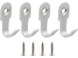 Conjunto De 4 Ganchos Práticos Em Aço Inoxidável Para Uso Doméstico Ou Profissional Alta Capacidade Carga, Fácil