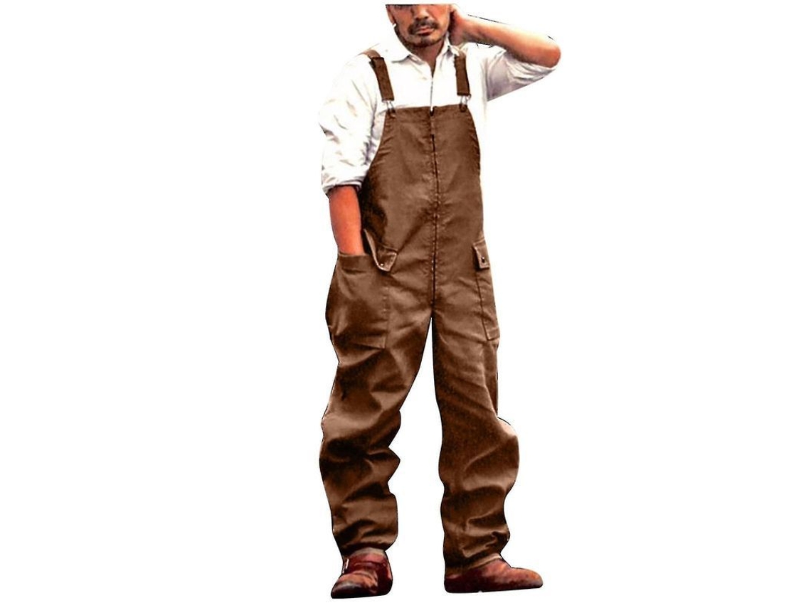 Pantalones Cargo Retro Para Hombre Talla Grande 3xl Marrón Casual Sueltos 3xl Marrón