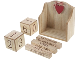 Calendário Perpétuo De Madeira, Blocos Decorativos Para Escritório E Casa, De Mesa Compacto, Numerados E