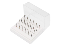 24 Peças/conjunto Fg 1.6mm Brocas Dentales Para Polimento De Abutment De Porcelana Com Ombro