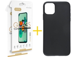Kit Capa + Película 2 X iPhone 11 Pro Max Skyhe Silicone Preto