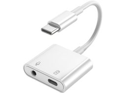 Cabo Conversor Type c e 3.5mm Áudio V REEL Qt07 Branco
