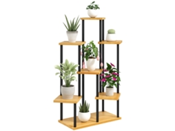 Suporte Para Plantas De 3 Níveis Em Madeira, Estante Dobrável Para Flores E Vasos De Jardim