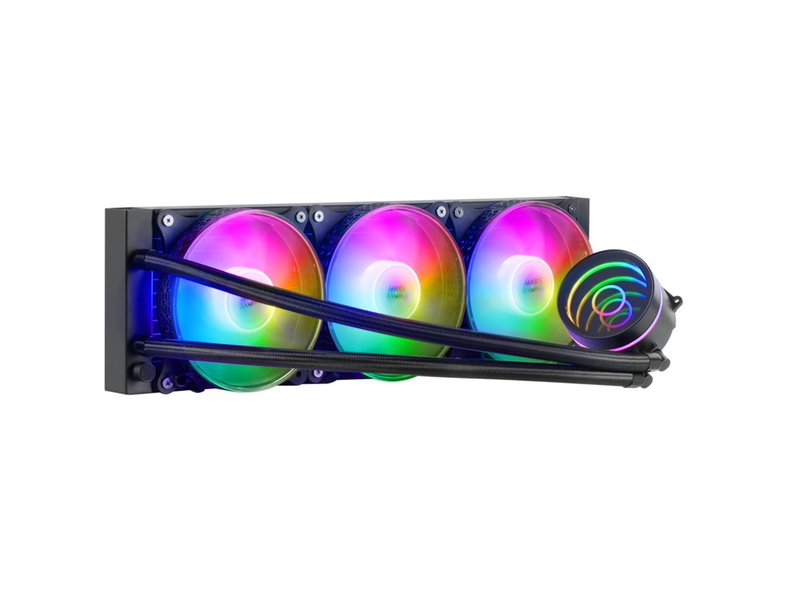 Conjunto 3 Ventoinhas Frgb MARS GAMING Ml-One360 Preto Liquid Cpu Cooling Tdp 550W