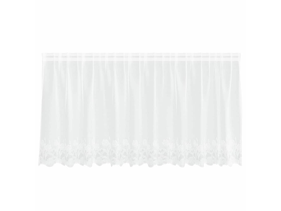 Conjunto 1 Cortina De Renda Vidaxl Branco Poliéster (100 X 300 Cm)