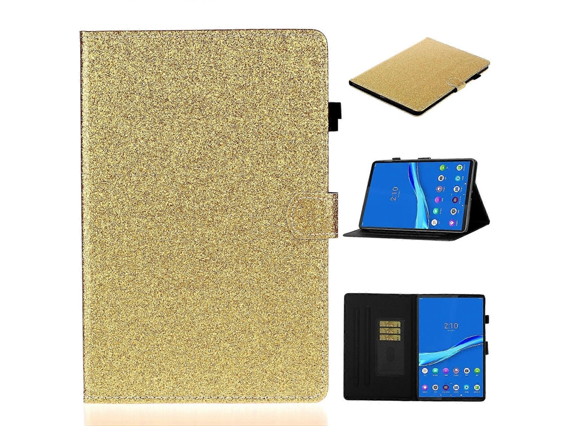 Capa de couro com glitter para Samsung Galaxy Tab A8 10.5 2021 (WeBake)