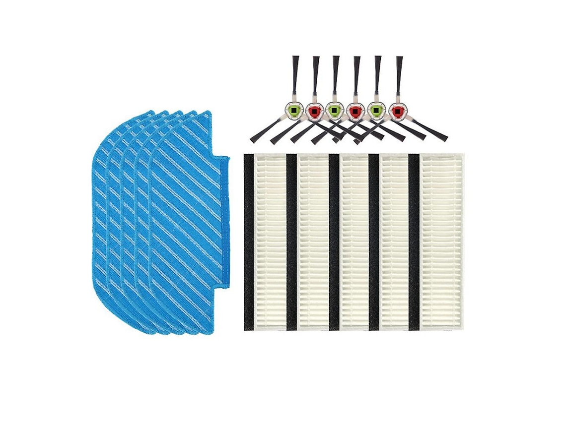Filtro HEPA com escova lateral para aspirador Robô Ecovacs Dk35 Dk33 Dk45 Dk36 Zeuxo