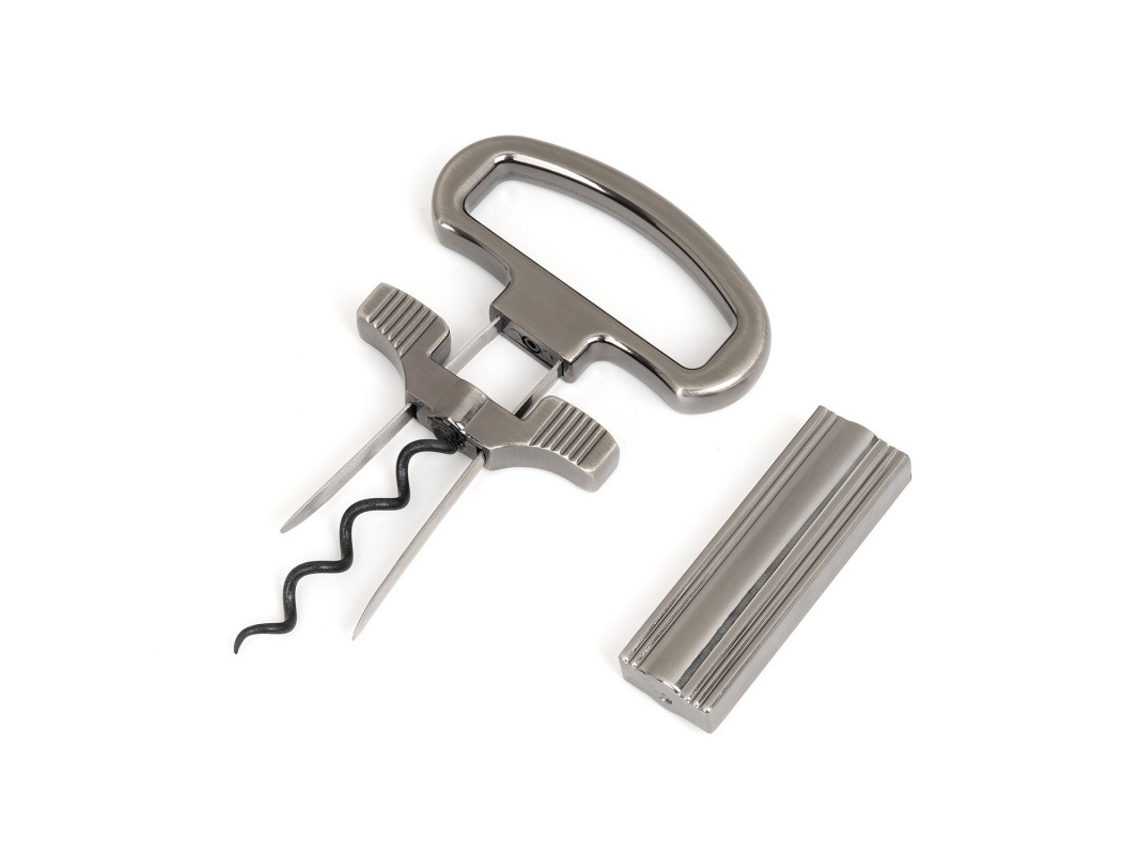 Abridor de Vinhos com Pressão de Ar e Removedor de Rolhas, Saca, Rolhas Portátil com Agulha para Vinho Tinto, Bar e Cozinha BRILVIBERA (prata)