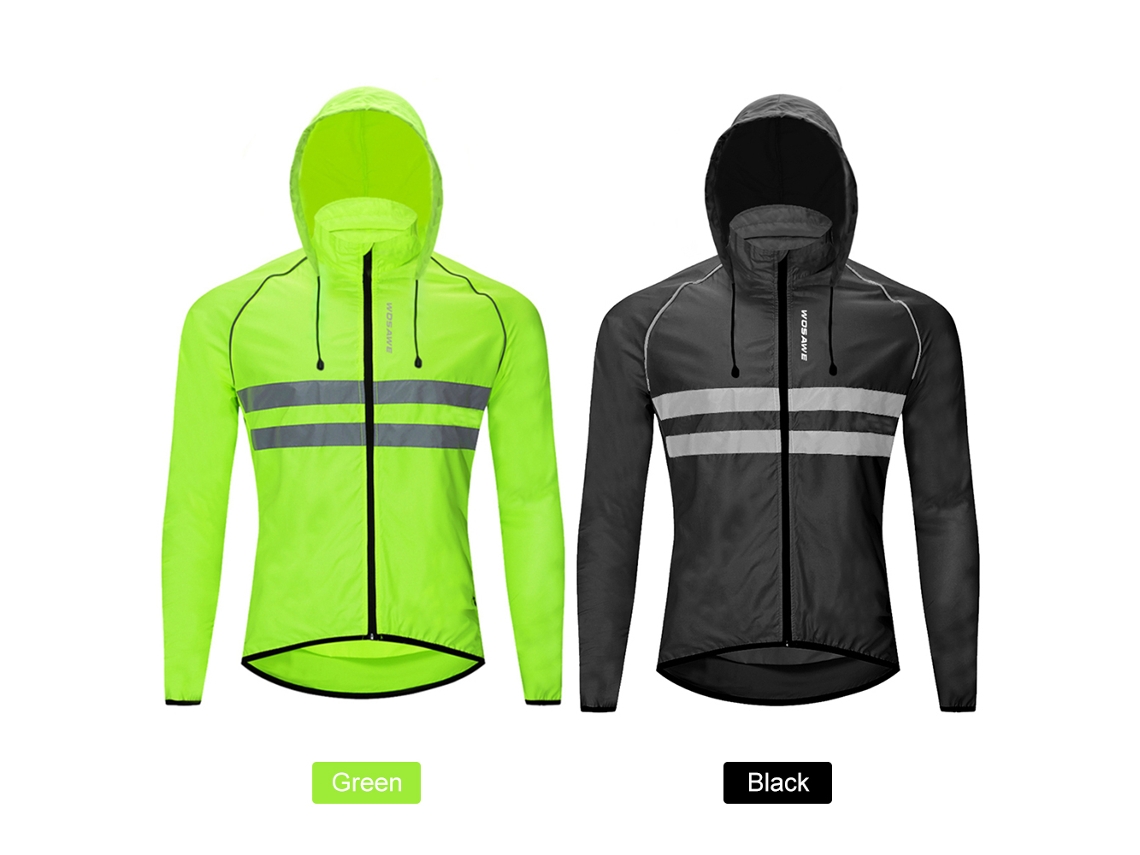 Jaqueta Business de Ciclismo com Capuz, Impermeável, Alta Visibilidade, Reflectiva