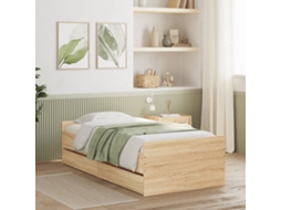 Vidaxl Estrutura De Cama Com Gavetas 90x200 Cm Carvalho Sonoma