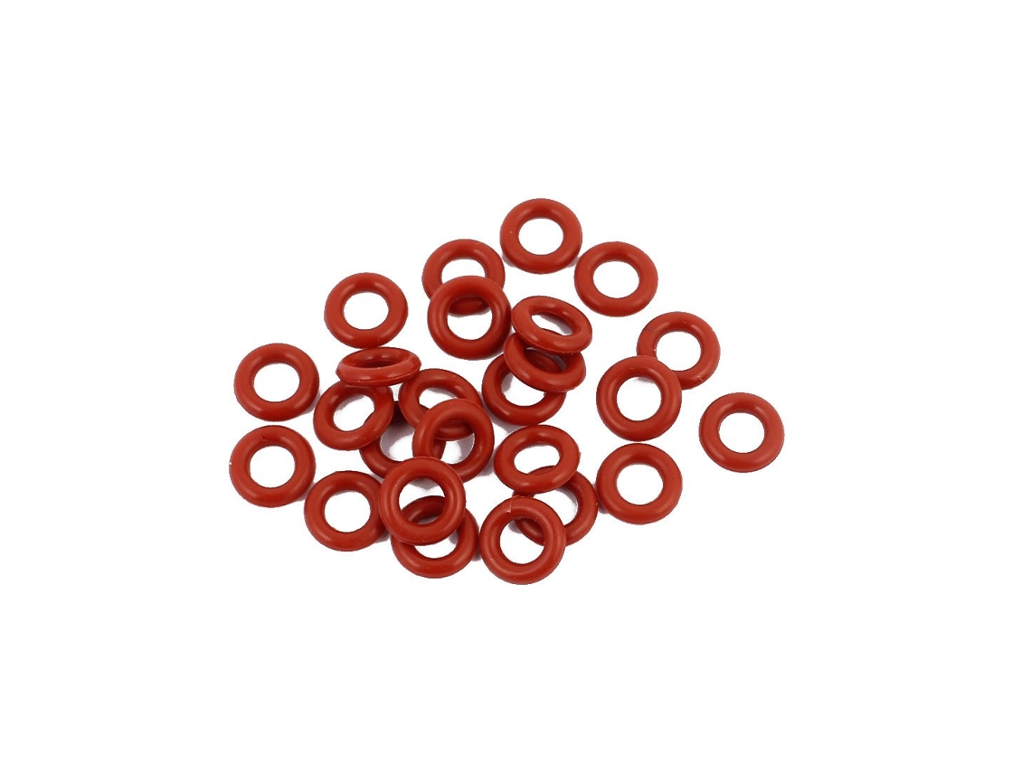 25 Peças de Anel Vedação Silicone Resistente Ao Calor, 8 Mm X 1,9 para Óleo, Vermelho CHABERLU