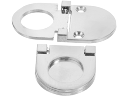 Conjunto De 2 Puxadores Argola Embutidos Para Armários, Em Liga De Zinco, Cor Prata, Ideais Para Organização De Closets