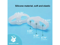 Kaload Separadores Dedos Gel Macio 2 Unidades 2 Alças Silicone Confortáveis Yoga Diária Reutilizáveis Cuidados Pés Calçados