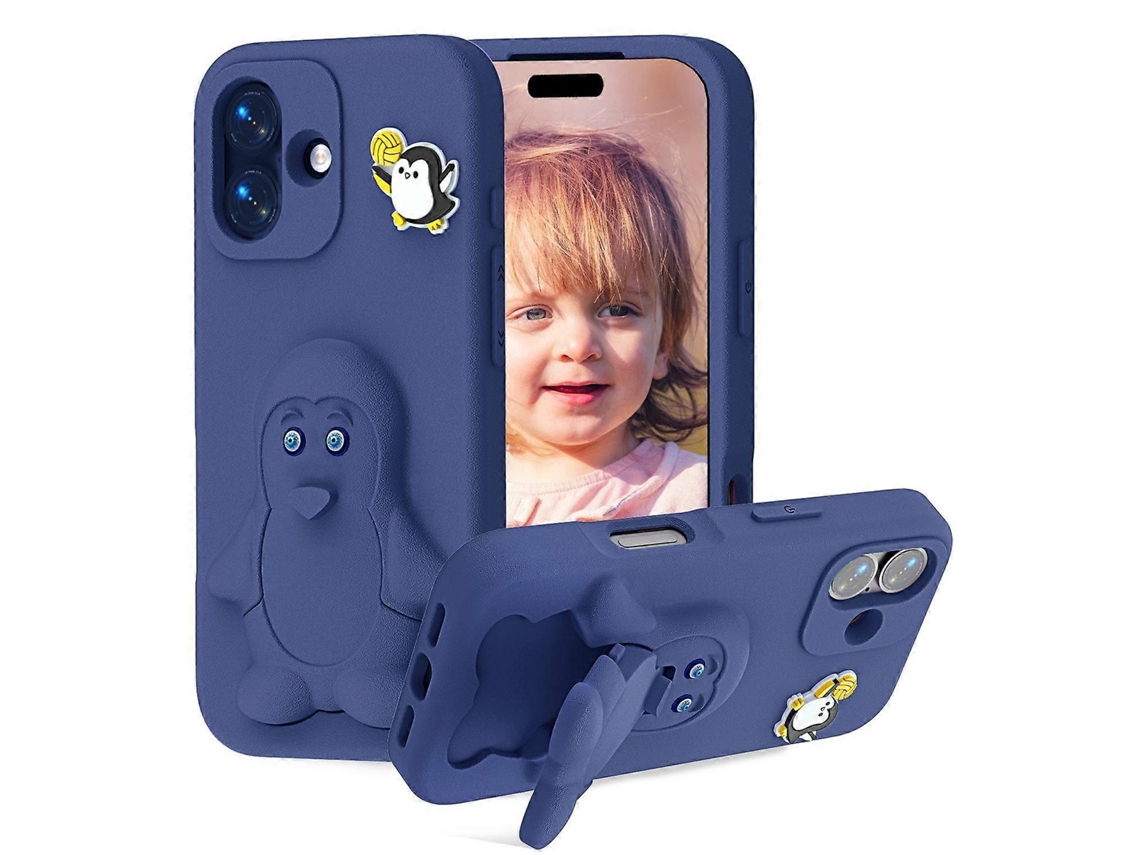 Capa Para Celular Penguin Baby Em Eva À Prova De Choque Com Suporte Para Iphone 17