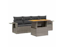 Garden Sofa Set, Garden Sofa Sets Vidaxl Bege Rattan / Vime (n/a)