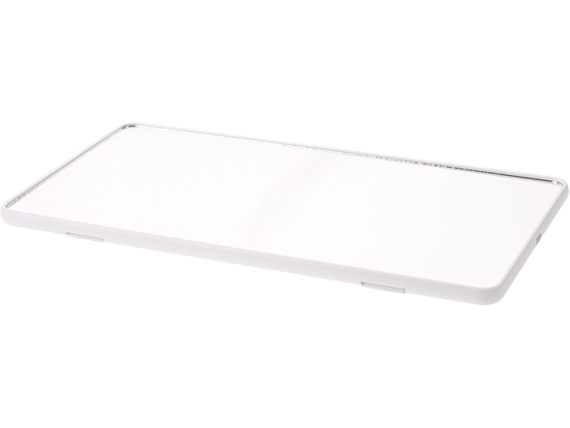Espelho De Maquiagem Branco Com Proteção Solar E Alças Elásticas.