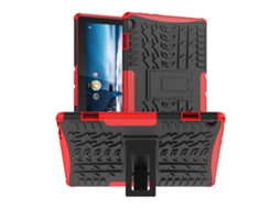 Capa Protetora Para Tablet Lenovo Tab M10 X605 / X505 Com Textura De Pneu, Resistente A Impactos, Em Tpu + Pc, Com Suporte.