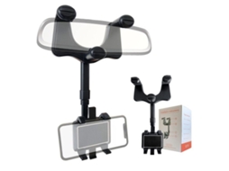Suporte Universal Giratório E Retrátil Para Celular No Carro, Compatível Com Espelho Retrovisor, Gravação De Vídeo E Gps.