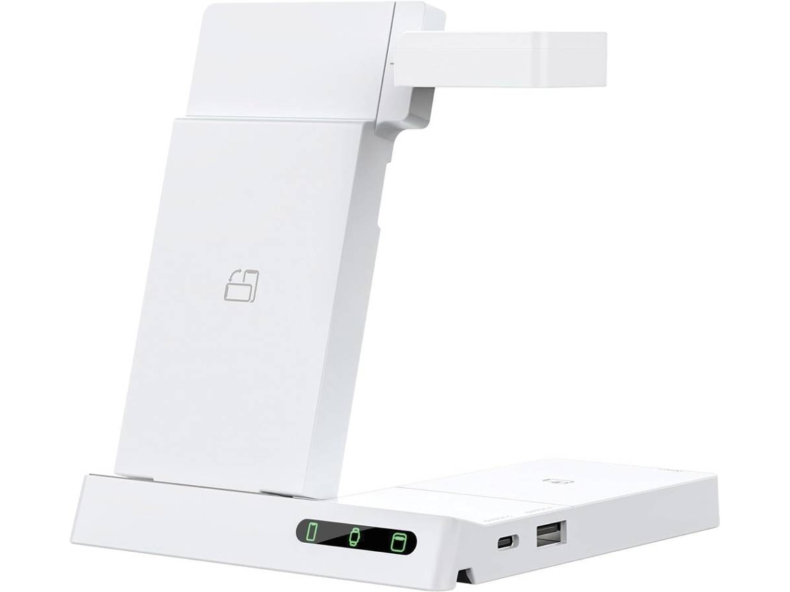 Base Carregadora MUVIT FOR CHANGE 5 em 1 Sem Fio (Branco)