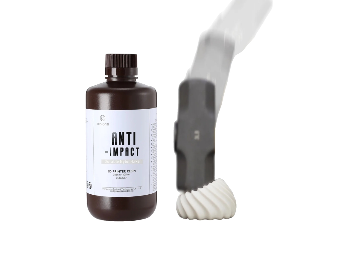 Resina Para Impressora 3d, Alta Resistência Ao Impacto, Propriedades Duráveis Semelhantes Ao Nylon,anti Impact 1000g Oem