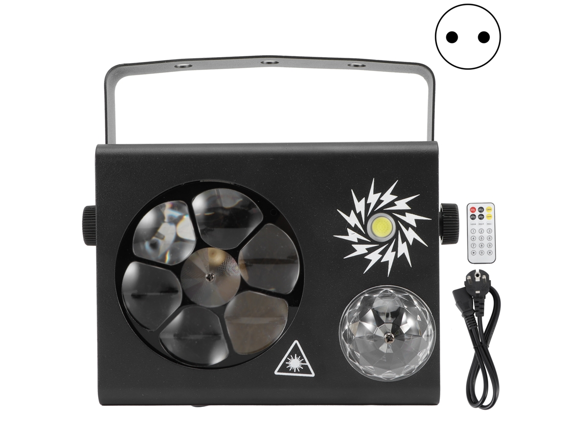 Luzes de palco multi-par, luz giratória de 7 núcleos, controle remoto, para casa, karaokê, bar, clube, CA 90-245 V, sem toque, Slowmoose