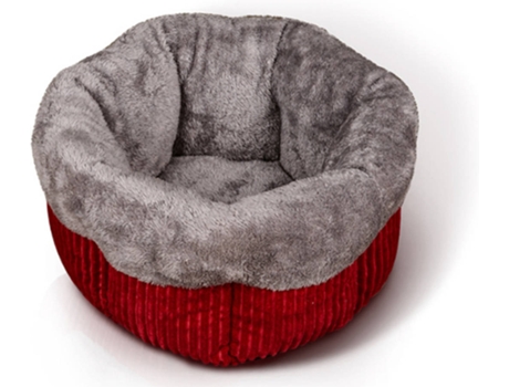 Cama para Cães e Gatos  (Vermelho - 46x46x27cm - Tecido)
