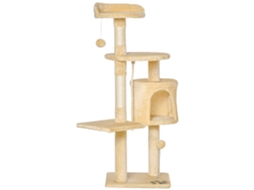 Árvore de gato com arranhadores e plataformas 40x40x114cm bege S/MARCA