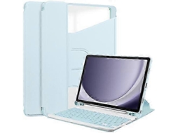 Capa De Couro Inteligente Transparente Com Rotação De 360° E Teclado Para Samsung Galaxy Tab A9 S20241230512