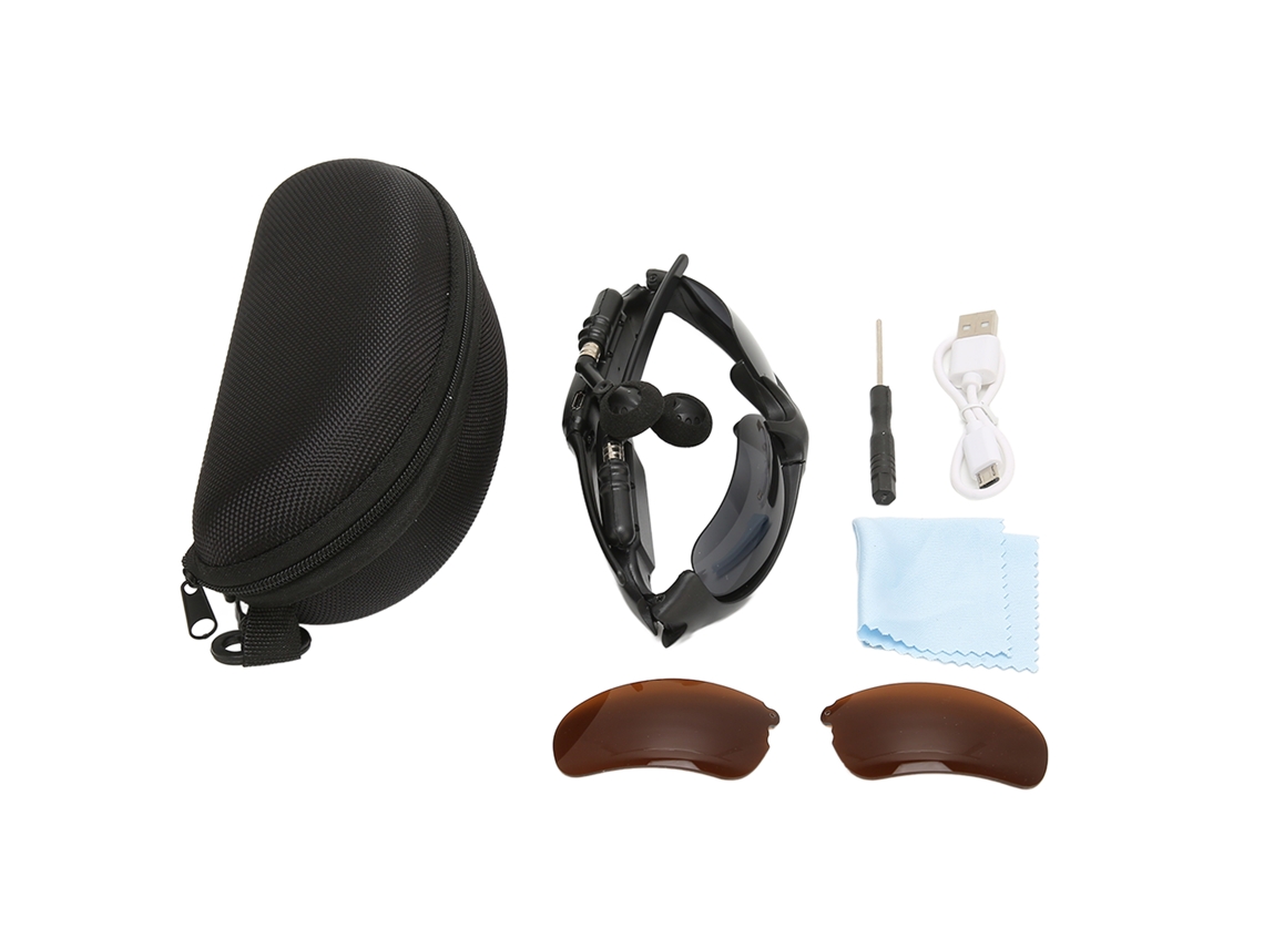 Óculos de Sol Bluetooth Mali com Estilo Leve Proteção Visual para Dirigir e Ciclismo Lentes Marrom Claro