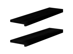 Vidaxl Soleiras Da Janela 2 Pcs 80x20x2 Cm Carvalho Castanho-preto
