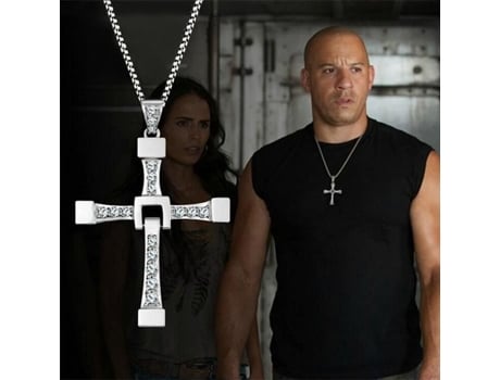Colar - Velozes e Furiosos - Cruz - Aço Inoxidável - Prata - Misto FAST AND FURIOUS