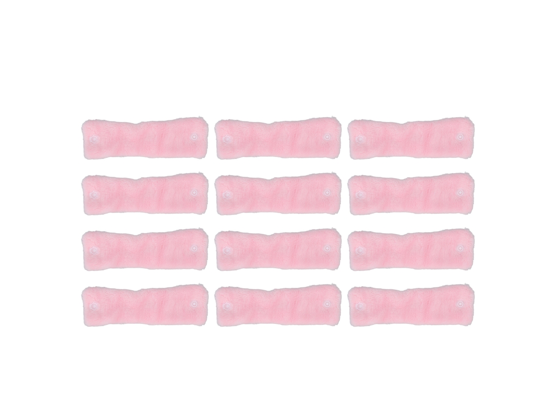 2026 12 Rodillos de Pelo Sem Calor de Polaina Coral Suaves para Dormir Ferramentas de Penteado Diy Rosa