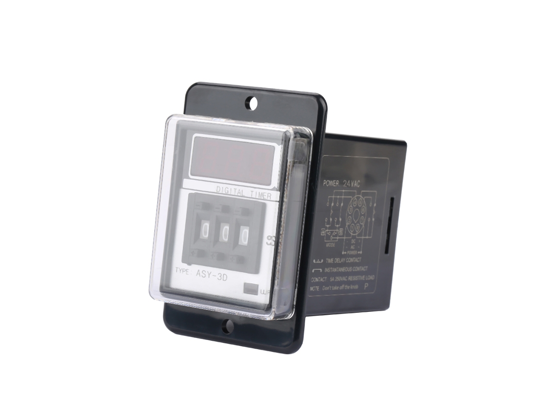 Relé Timer Digital Lcd Asy-3d 24vdc 0-999s