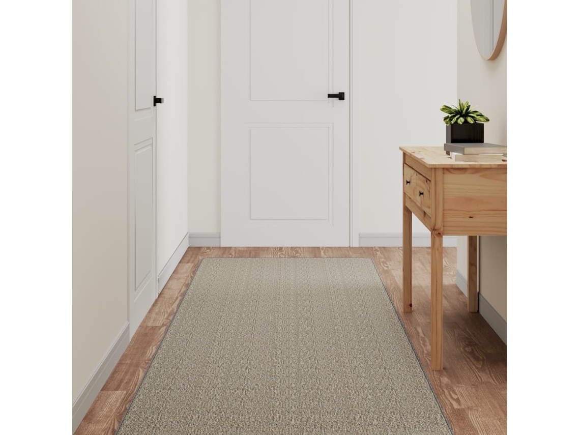 Vidaxl Tapete/passadeira 80x300 Cm Aspeto Sisal Prateado