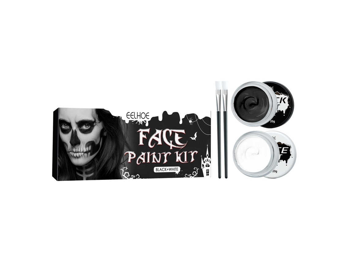 Pintura Corporal Halloween Eelhoe Preto Branco